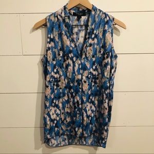 Nine West Sleeveless Blouse - Floral, Multicolored